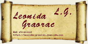 Leonida Graorac vizit kartica
